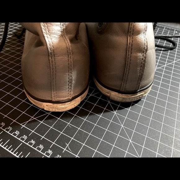 Converse x John Varvatos Leather Hi Chuck Taylor Black Metallic Silver. - Picture 5 of 9